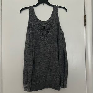 Express sweater with cutout shoulder